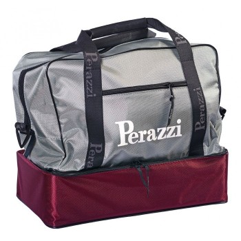 BOLSA TIRO DOBLE FONDO (Gris/Granate)