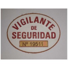 Placa PVC Vigilante de Seguridad