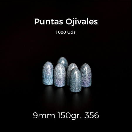 Puntas Arsenal Champion Ojivales, 9mm, 150gr, 1000 Ud.