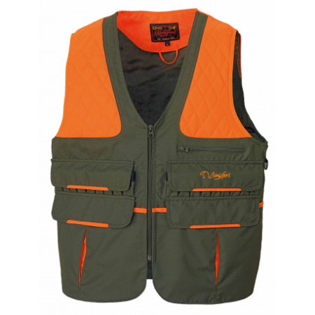 CHALECO DOBLE MORRAL CAQUI/ NARANJA "IRON"