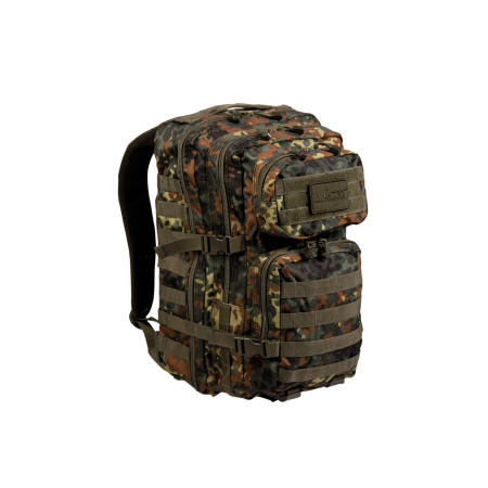 mochila Assault Pack LG de MilTec de 36 litros en camuflaje Flecktarn