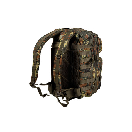 mochila Assault Pack LG de MilTec de 36 litros en camuflaje Flecktarn