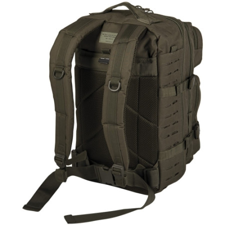 Mochila táctica MilTec Laser Cut de 36 litros en color verde