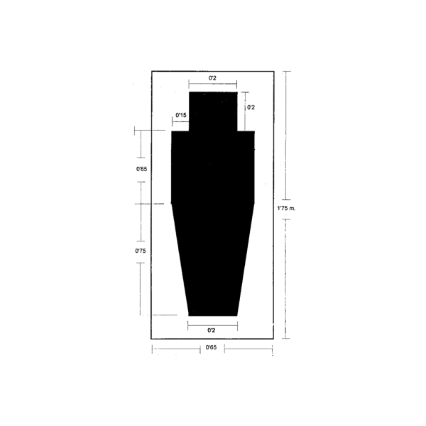BLANCO SILUETA SEGURIDAD PRIVADA 65X175