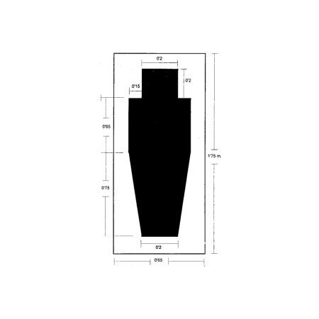 BLANCO SILUETA SEGURIDAD PRIVADA 65X175