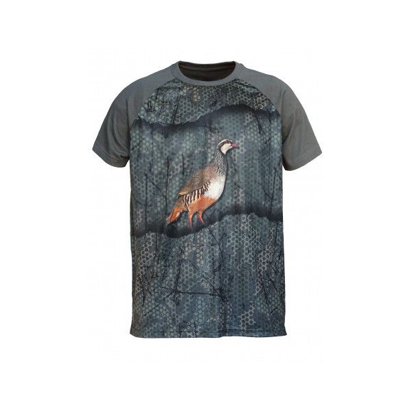 CAMISETA "FOREST-PRINT" CAQUI 3D PERDIZ