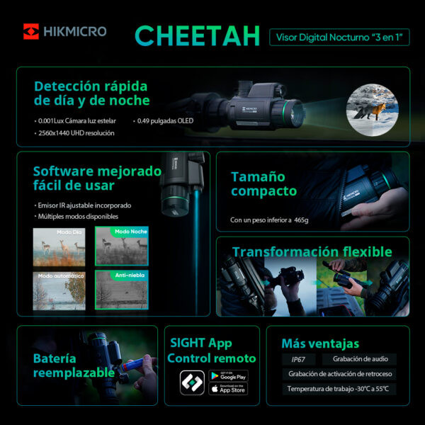 Visor nocturno digital Clip-On...