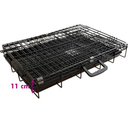 Jaula metálica plegable (124 x 76 x 84* (alt.) cm.)