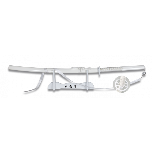 Katana Tole10. WHITE NINJA. Con Peana.